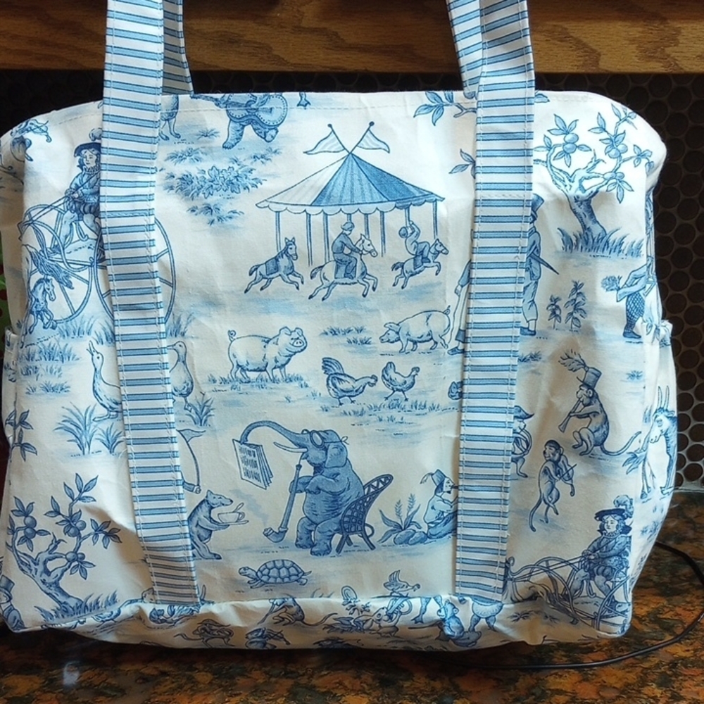 Vintage Circus Style Baby Bag/ Beach Bag - Picture 7 of 8